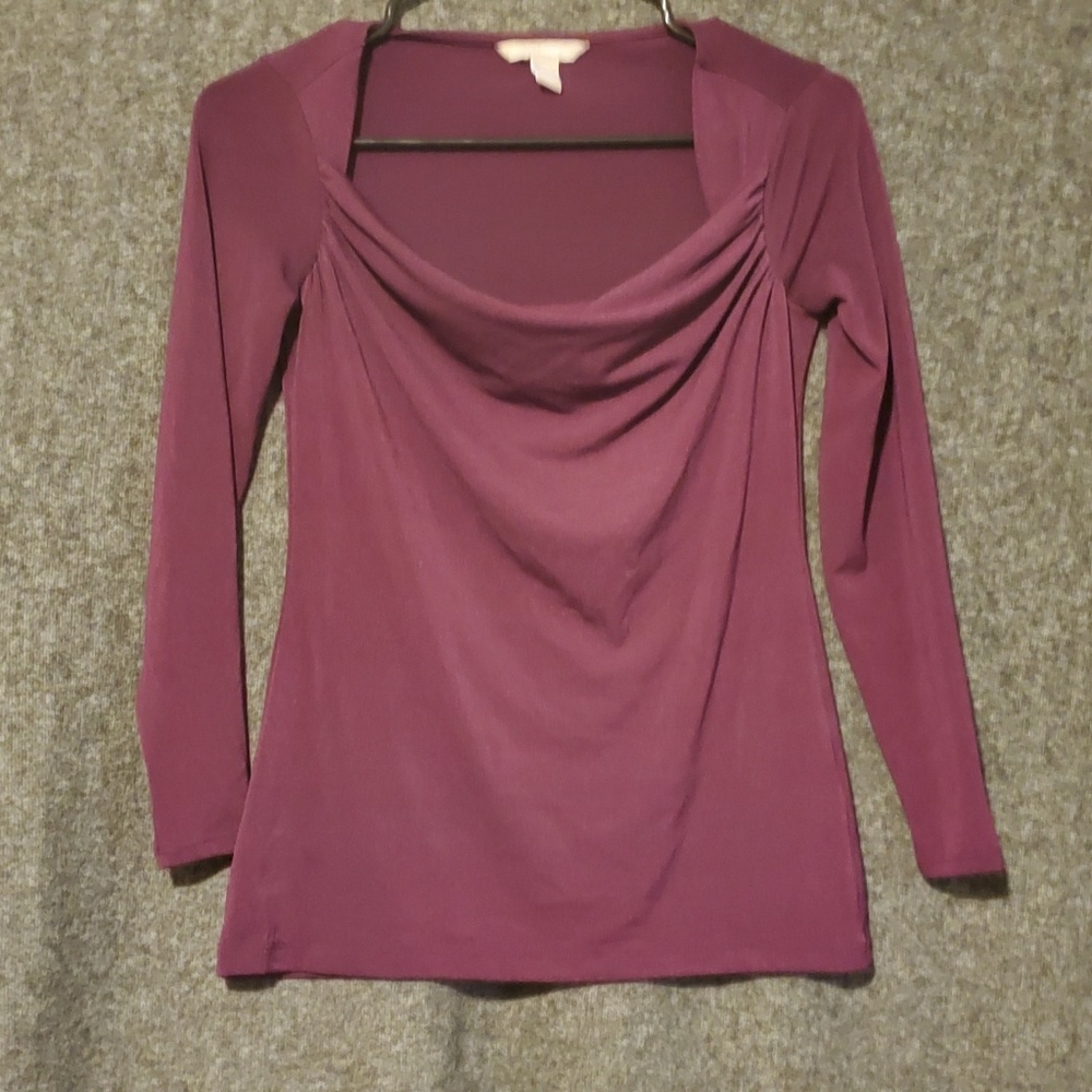 Banana Republic XXS Purple Low Front Blouse Top
